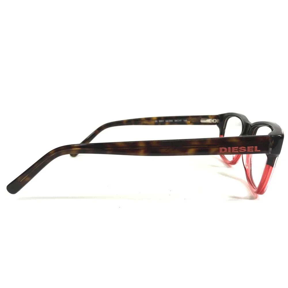Diesel Eyeglasses Frames DL5001 col.044 Clear Red Brown Tortoise 54-17-145